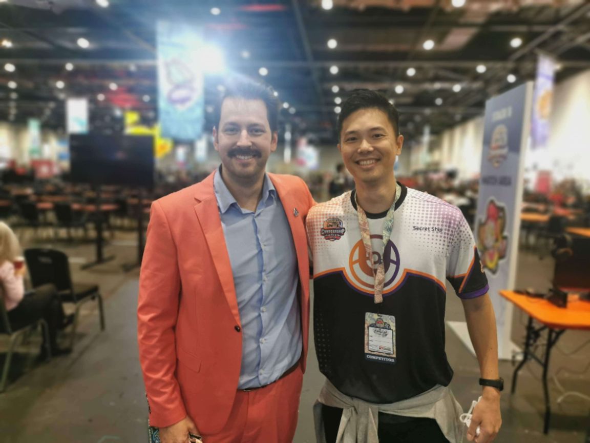 WCSロンドン大会 キャスターとの2ショット